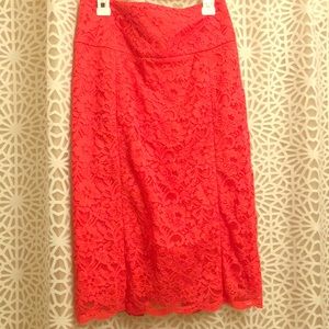 Express lace pencil skirt
